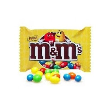 M&m's chocolat aux cacahuètes enrobées de chocolat au lait et...