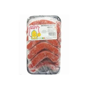 Nafy merguez extra surgelé barquette 600g