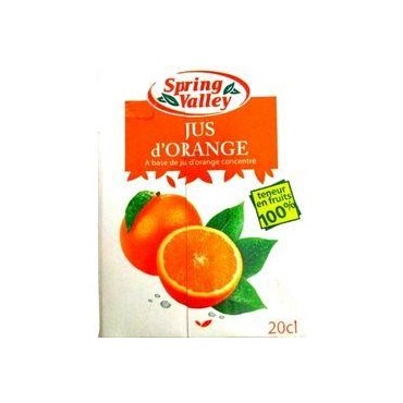 Spring valley Jus d'orange 100% Jus - 20 cl