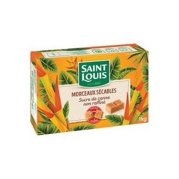 ST LOUIS Sucre de Canne non raffine en Morceaux sécables 1KG
