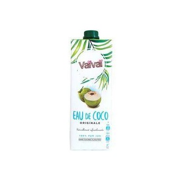 VAIVAI Eau de coco 100% naturelle brique 1L